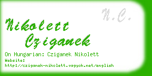 nikolett cziganek business card